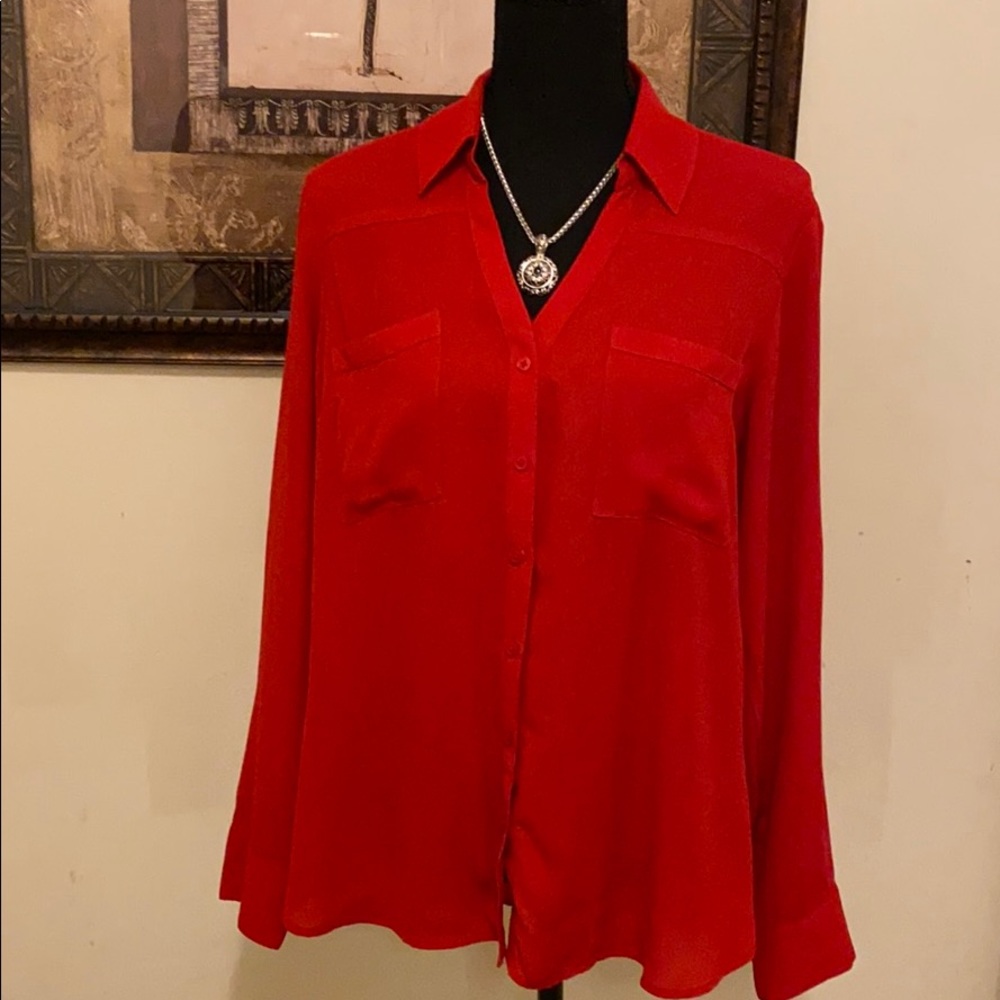 Express Red Portofino Blouse